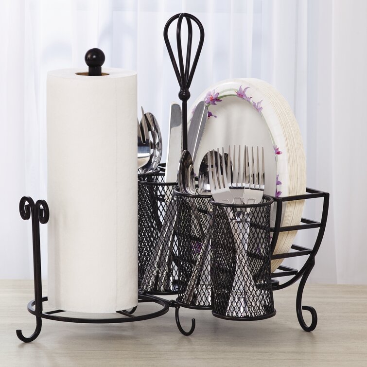 Paper plate caddy online holder